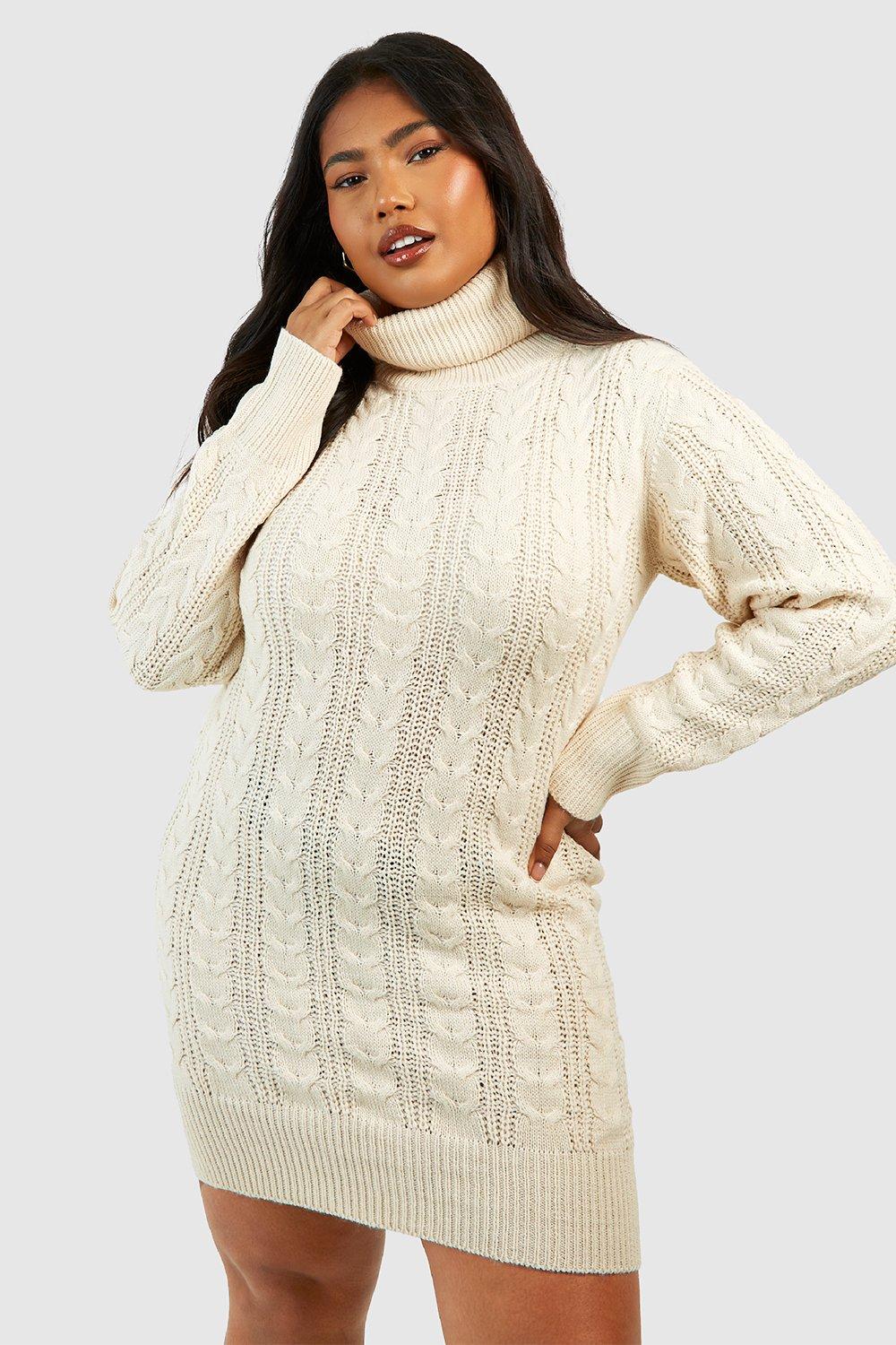 cable knit sweater dress